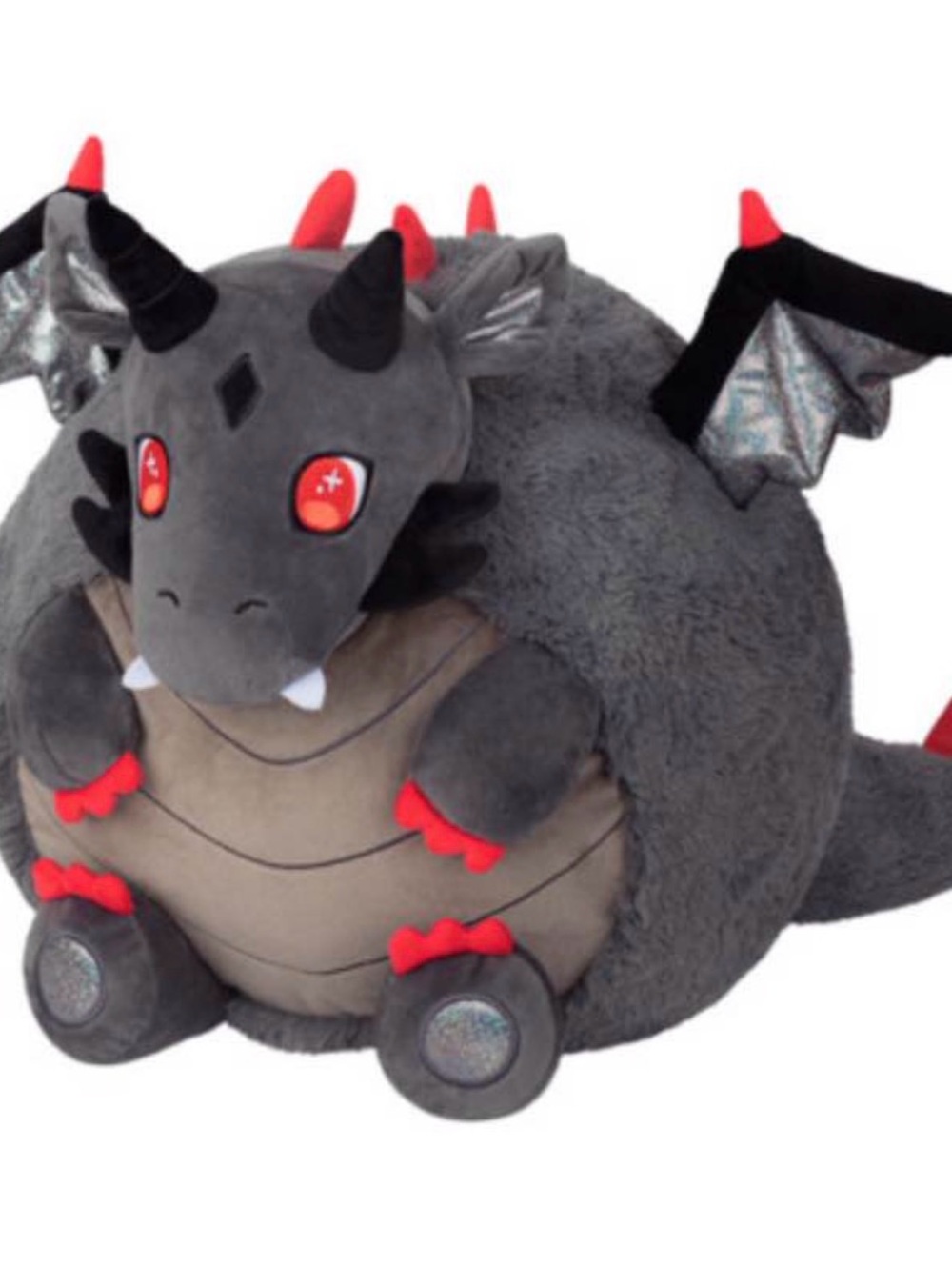 New w/ tag Squishable Shadow Gray Dragon large Stuffed Toy Soft Cuddly 12x13x16”
